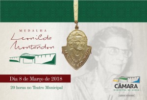 Câmara entrega Medalha Leonilda Montandon 2018