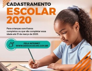 Pais já podem fazer o Cadastramento Escolar 2020