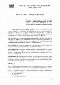 Decreto altera funcionamento do comércio em Araxá