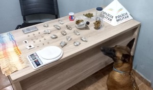 PM utiliza cão para localizar drogas em Araxá