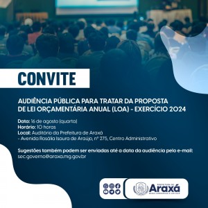 Prefeitura de Araxá realiza audiência pública sobre a LOA