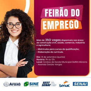 Oportunidade para quem está em busca de emprego