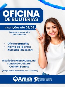 Fundação Cultural Calmon Barreto abre inscrições para a oficina gratuita de Bijuterias de Malha