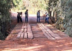 Ponte do Rio Tamanduá é interditada para manutenção