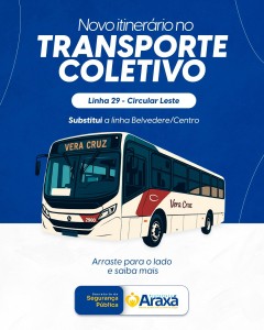 Transporte coletivo de Araxá terá nova linha na região leste