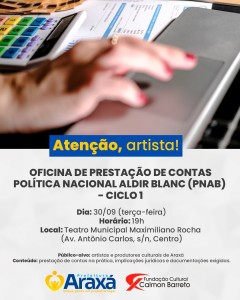 Fundação Cultural promove oficina de capacitação sobre prestação de contas da Lei Aldir Blanc