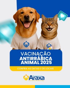Araxá realiza vacinação antirrábica na zona urbana