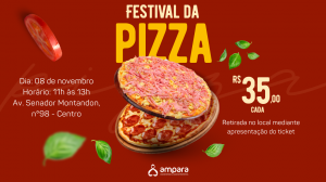 Ingressos para o Festival da Pizza da Ampara já estão à venda