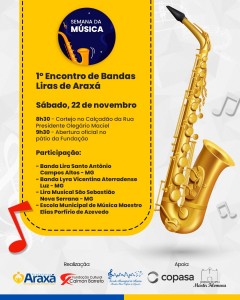 Fundação Cultural promove o 1° Encontro de Bandas Liras de Araxá