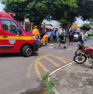 Acidente entre duas motos na av. Vereador João Sena deixa três feridos