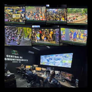 Videomonitoramento segue trabalho pela segurança também durante o CarnaAraxá