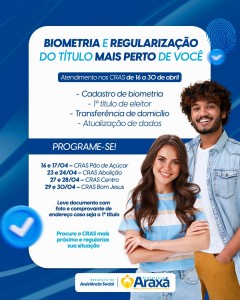 Justiça Eleitoral leva atendimento para cadastro biométrico aos CRAS