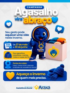 Campanha do Agasalho 2026 convida população a compartilhar calor e solidariedade