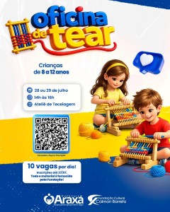 Fundação Cultural Calmon Barreto abre inscrições para oficina de tear para crianças