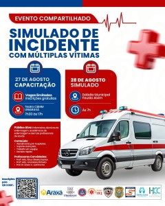 Araxá recebe capacitação e simulado de incidente com múltiplas vítimas