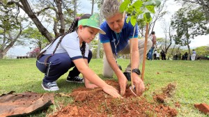 Dia da Árvore é celebrado com plantio e educação ambiental no Parque do Cristo