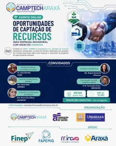 Camptech Araxá promove evento online e gratuito sobre captação de recursos para empresas inovadoras