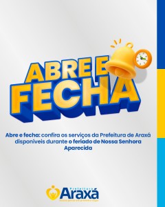 Abre e fecha no feriado de 12 de outubro