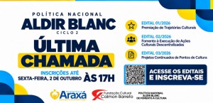Última chamada: inscrições para editais da Política Nacional Aldir Blanc terminam nesta sexta-feira (2)