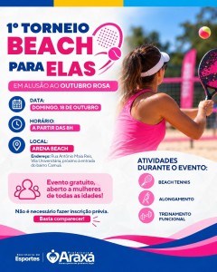 Araxá promove 1º Torneio Beach para Elas neste domingo (18)